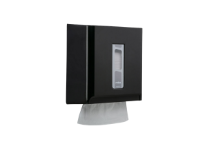 dispenser para toallas intercaladas 20x24 en negro armado