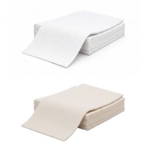 Toallas en beige y blanco